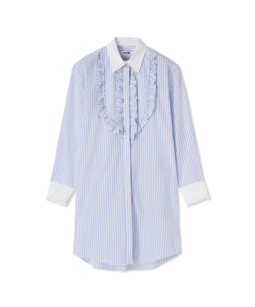 Poplin cotton chemisier shirt dress