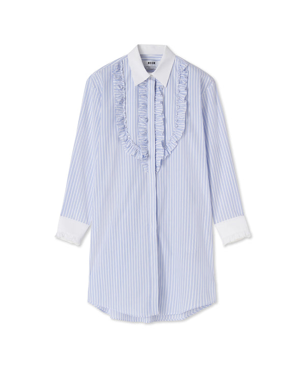 Poplin cotton chemisier shirt dress