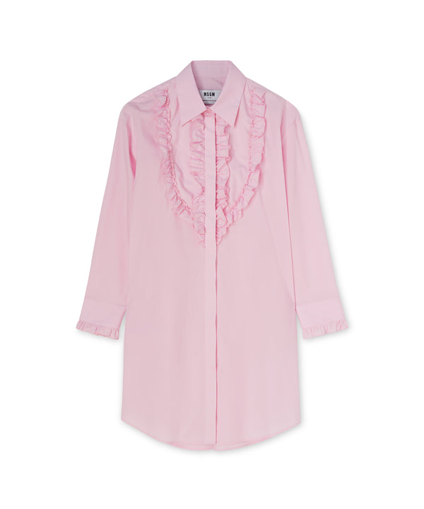 Poplin cotton chemisier shirt dress