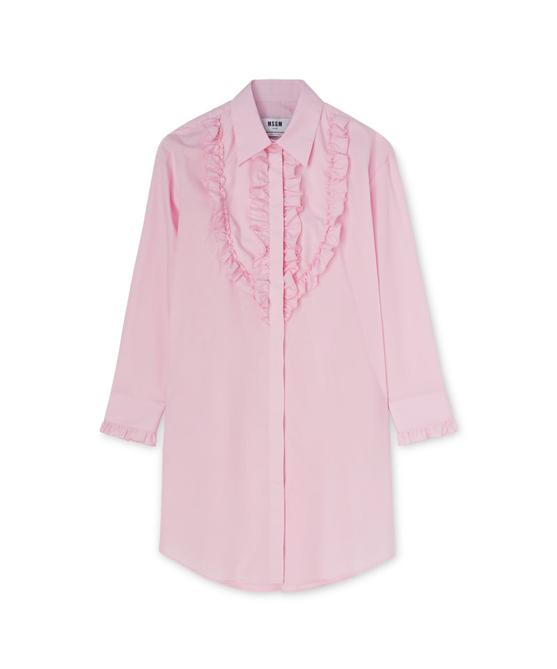 Poplin cotton chemisier shirt dress PINK Women 