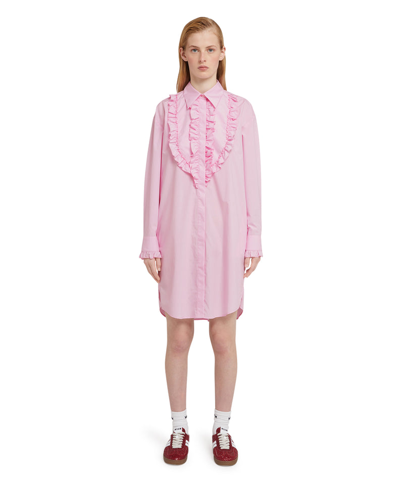 Poplin cotton chemisier shirt dress PINK Women 