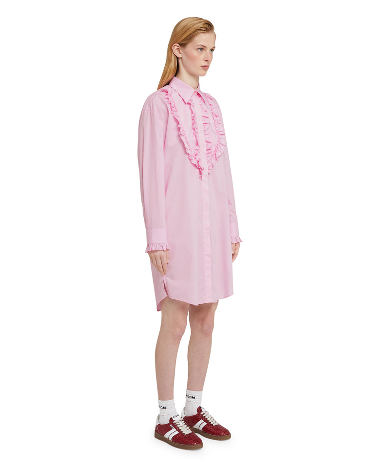 Poplin cotton chemisier shirt dress PINK Women 