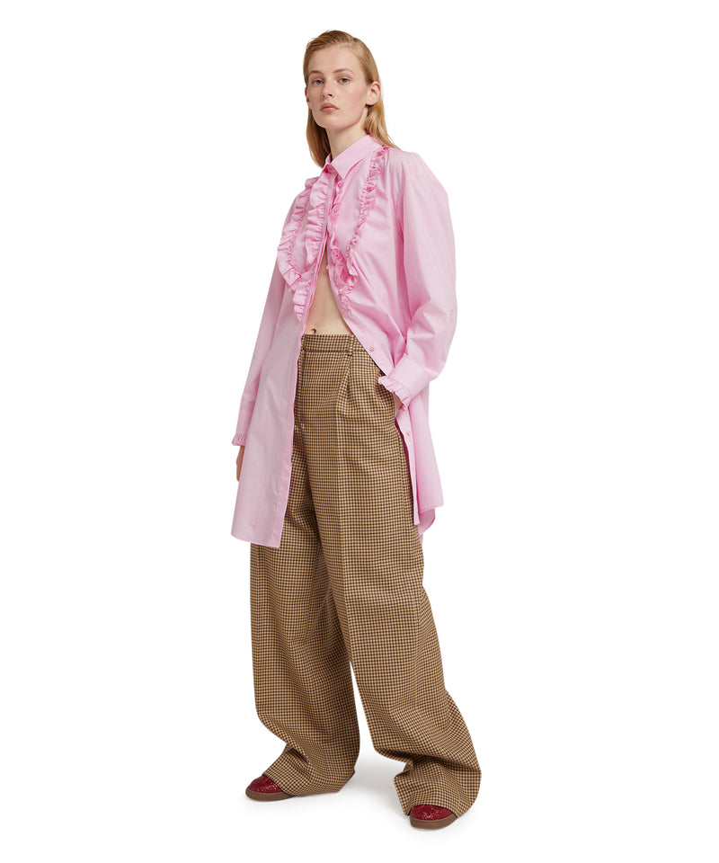 Poplin cotton chemisier shirt dress PINK Women 