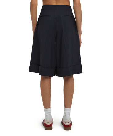 Virgin wool culotte pants "Wool Suiting"