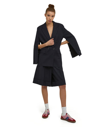 Virgin wool culotte pants "Wool Suiting"