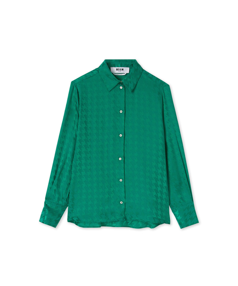 Shirt in  "Fluid Viscose Jacquard" fabric GREEN Women 