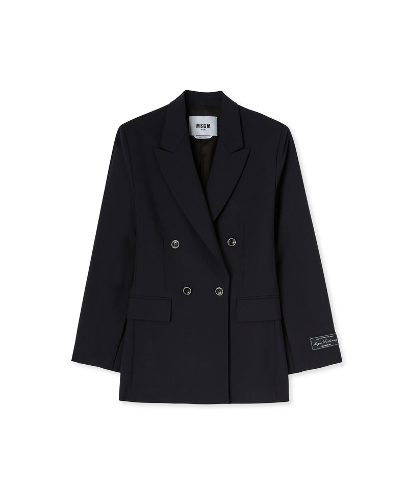 Virgin wool jacket "Wool Suiting" WHITE/BLUE Women 