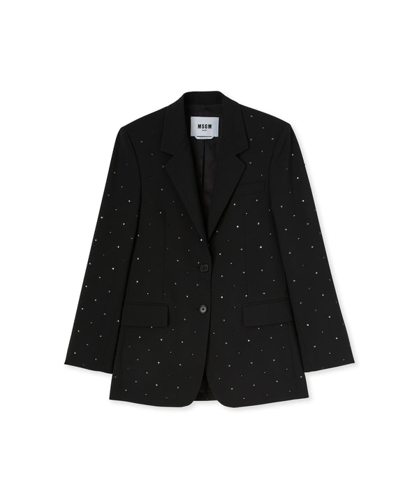 Virgin wool jacket "Wool Suiting" with applied jewels