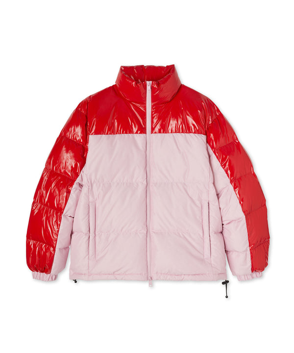 "Ripstop Nylon  & Shiny Nylon" down jacket