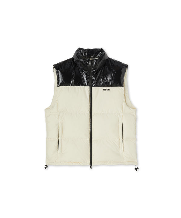 "Ripstop Nylon  & Shiny Nylon" down vest