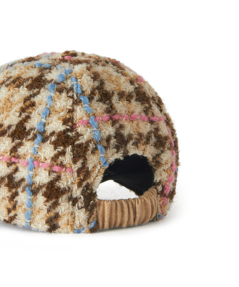 Baseball cap with "Micro Check Wool" motif BEIGE Women 