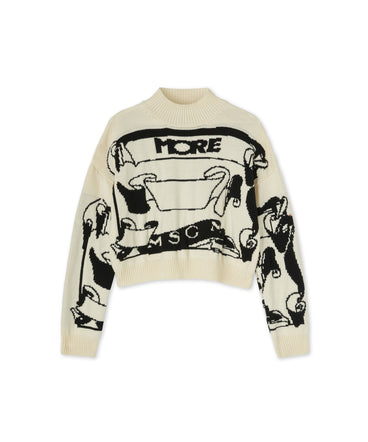 Wool turtleneck sweater from the collaboration of "Lorenza Longhi and MSGM"
