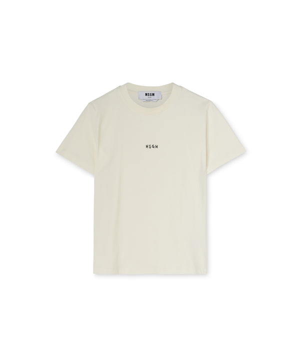 Cotton T-shirt with micro logo