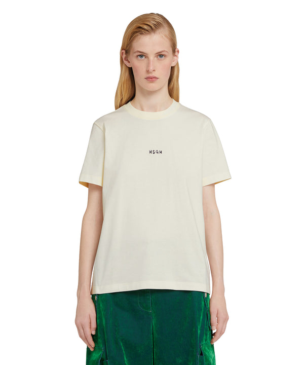 Cotton T-shirt with micro logo