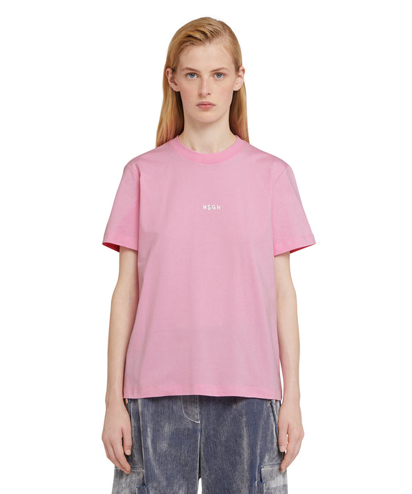 Cotton T-shirt with micro logo