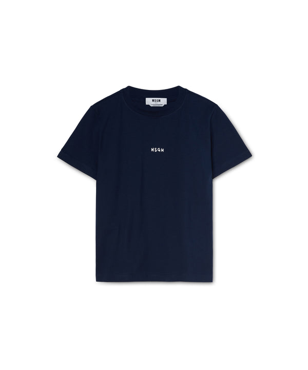 Cotton T-shirt with micro logo