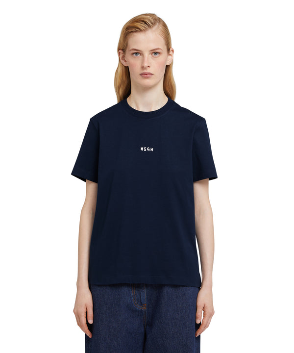 Cotton T-shirt with micro logo