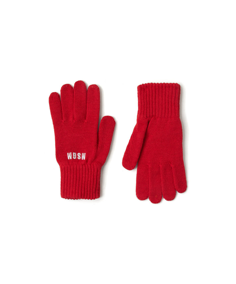 Blended wool gloves with embroidered mini logo RED Women 