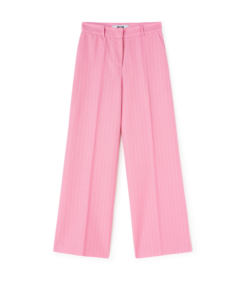 Wool trousers with  "Pinstripe Wool" workmanship PINK Women 
