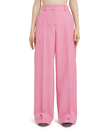 Wool trousers with  "Pinstripe Wool" workmanship