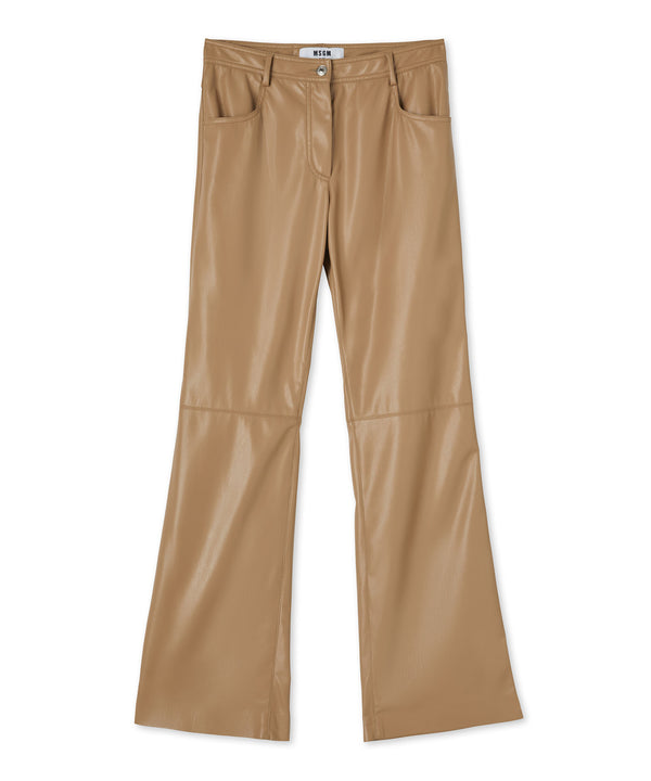 Faux leather straight-leg trousers "Soft Eco Leather" fabric