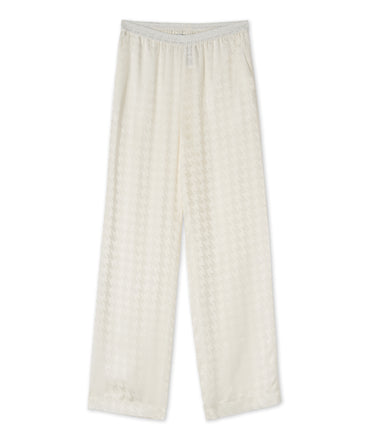 "Fluid Viscose Jacquard" fabric trousers