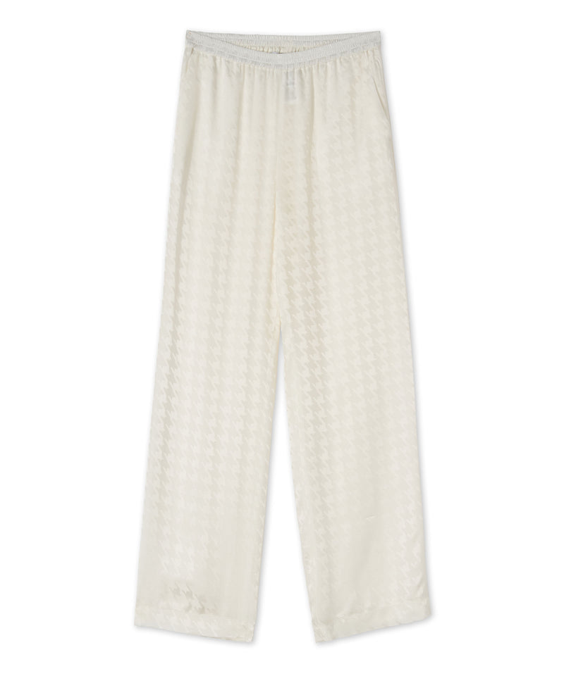 "Fluid Viscose Jacquard" fabric trousers WHITE Women 