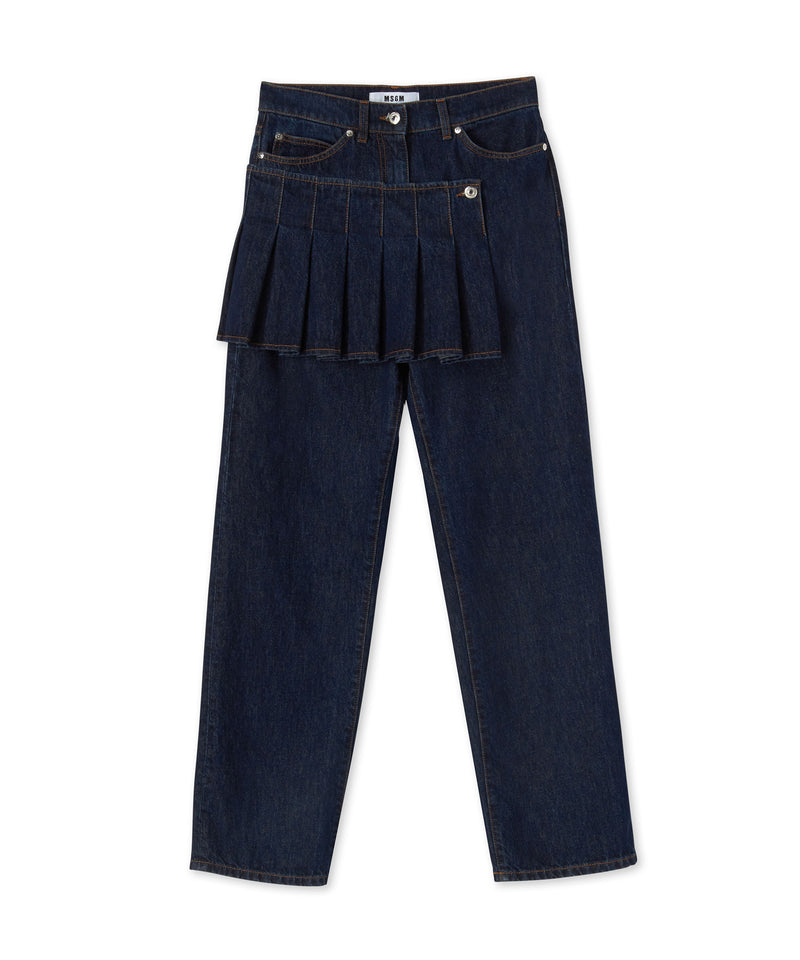 Jeans with "Blue Denim with Tobacco Stitches" workmanship WHITE/BLUE Women 
