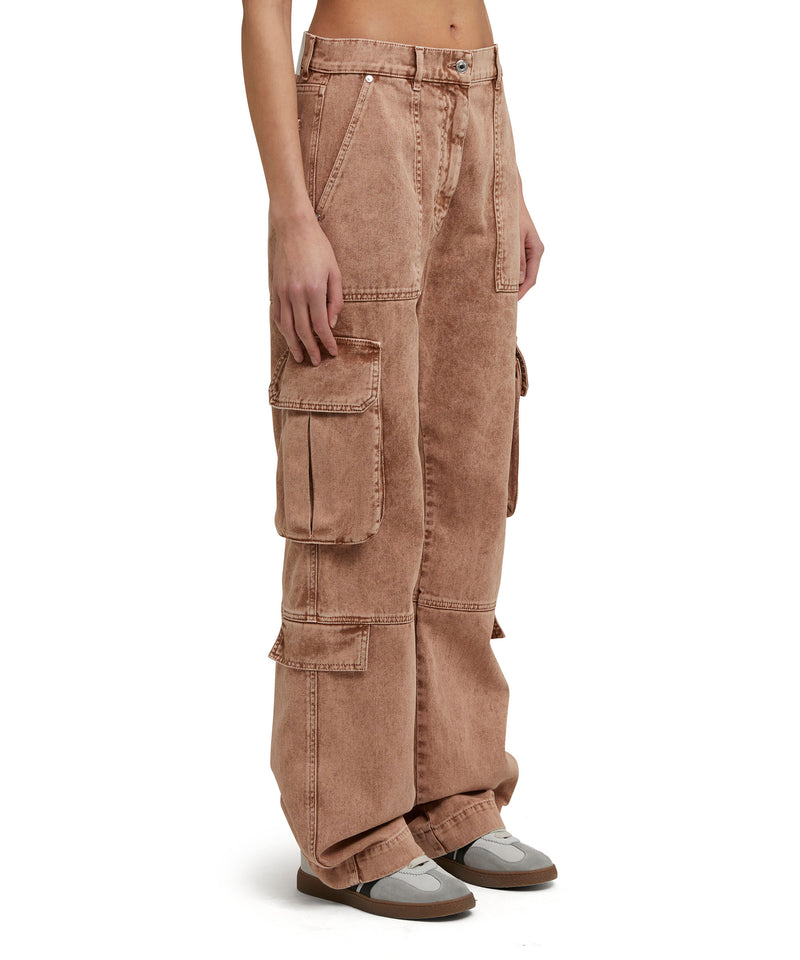 Cargo trousers with "Store Overdyed Blue Denim" workmanship BEIGE Women 