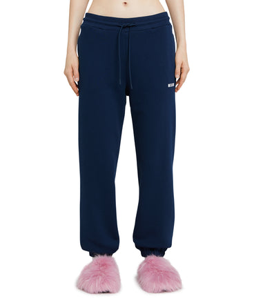 Track pants with high waist and drawstring