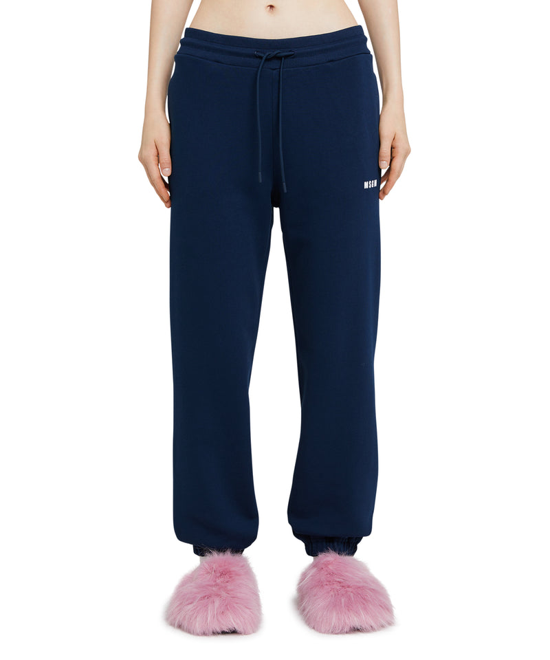 Track pants with high waist and drawstring WHITE/BLUE Women 