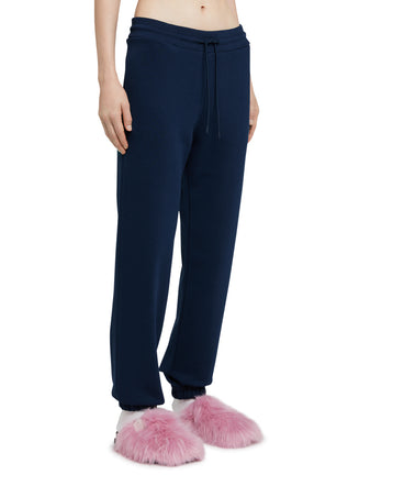 Track pants with high waist and drawstring
