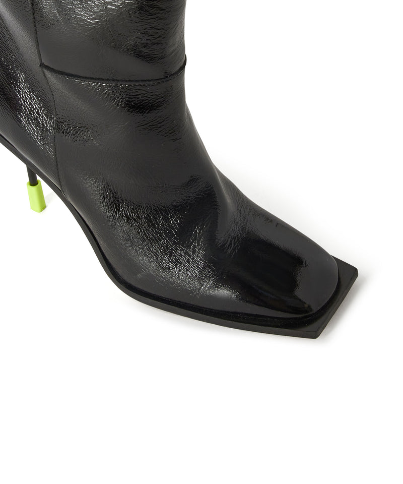 Leather MSGM Iconic Heel boots BLACK Women 