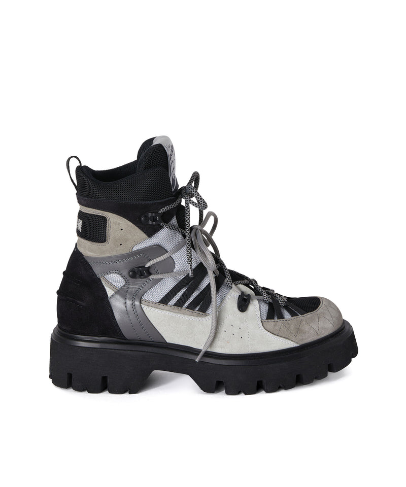 MSGM Trekking Boots in Leather BLACK Women 