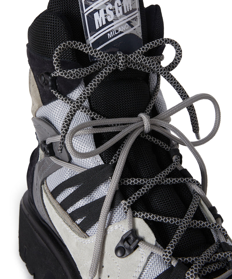 MSGM Trekking Boots in Leather BLACK Women 