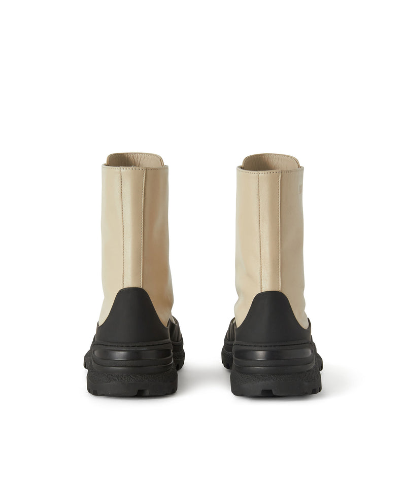 MSGM Track Sole Boots in Leather NUDE Women 