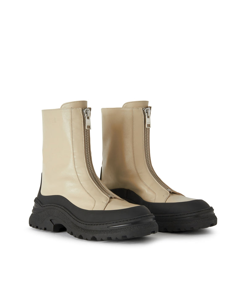 MSGM Track Sole Boots in Leather NUDE Women 