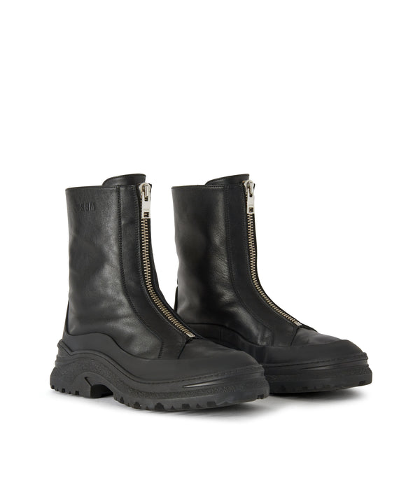 MSGM Track Sole Boots in Leather