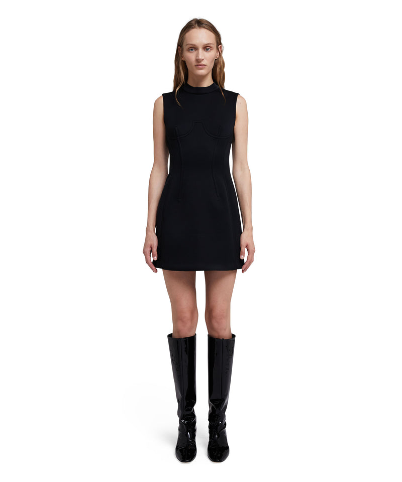Mini dress in "Techno Scuba" BLACK Women 