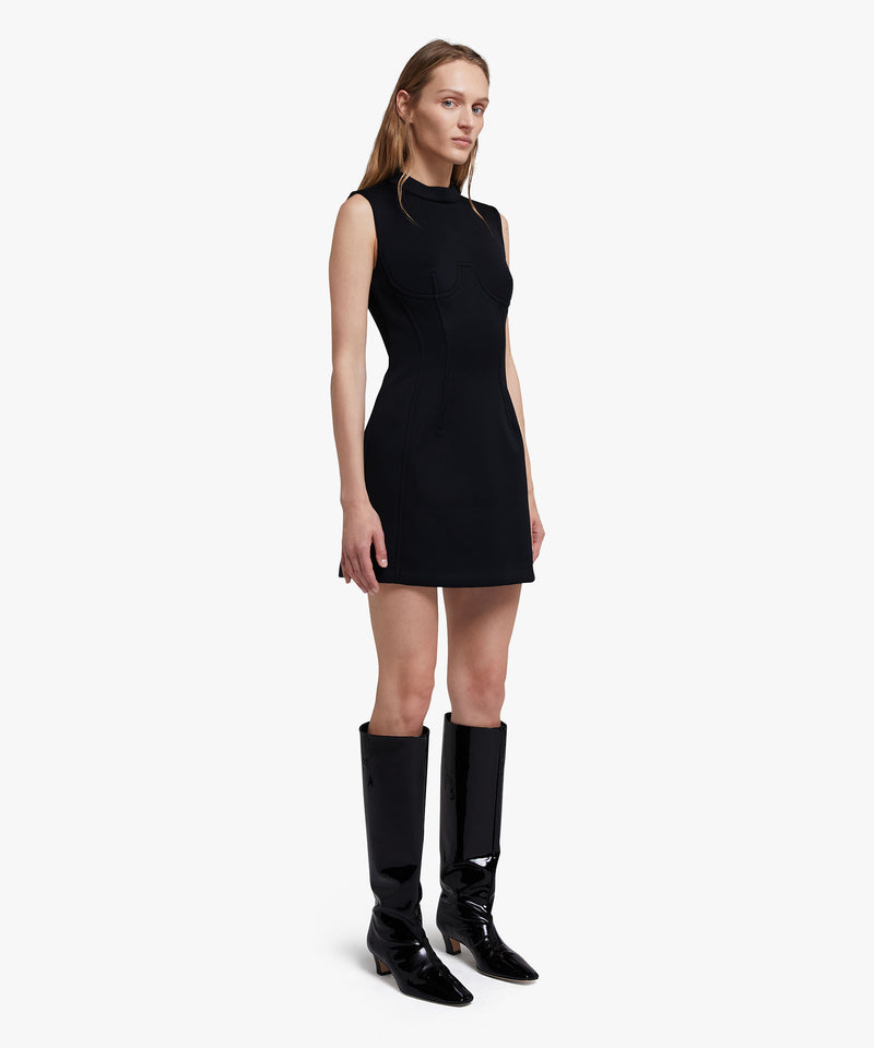 Mini dress in "Techno Scuba" BLACK Women 