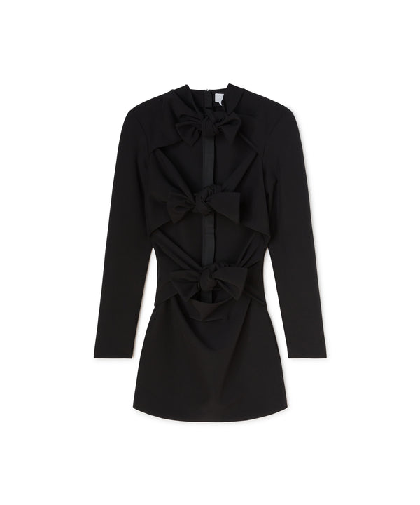 Mini dress in "Textured Crepe Cady"