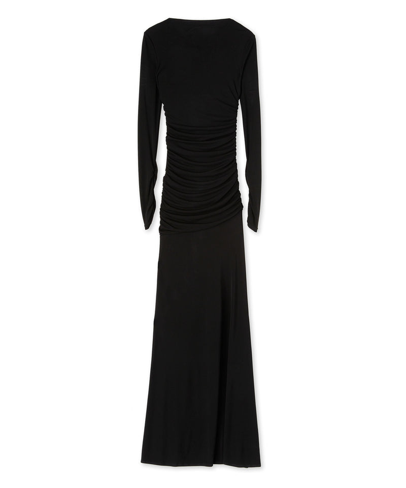 Maxi dress in fluid jersey BLACK Women 