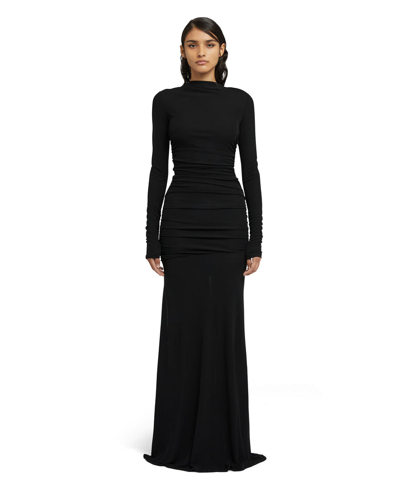 Maxi dress in fluid jersey BLACK Women 