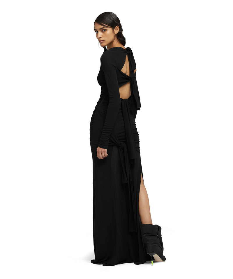 Maxi dress in fluid jersey BLACK Women 