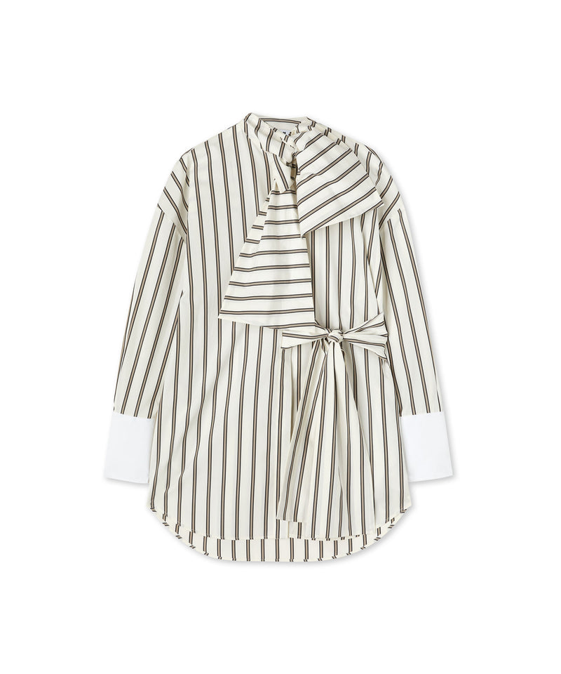 Mini dress with bow detail BEIGE Women 