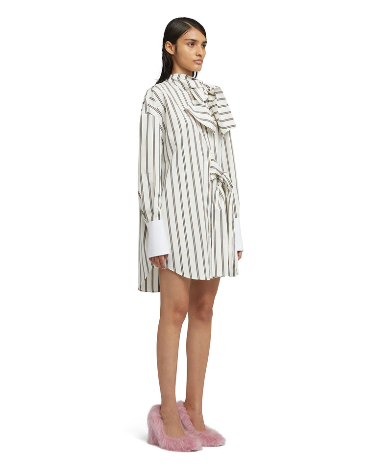 Mini dress with bow detail BEIGE Women 