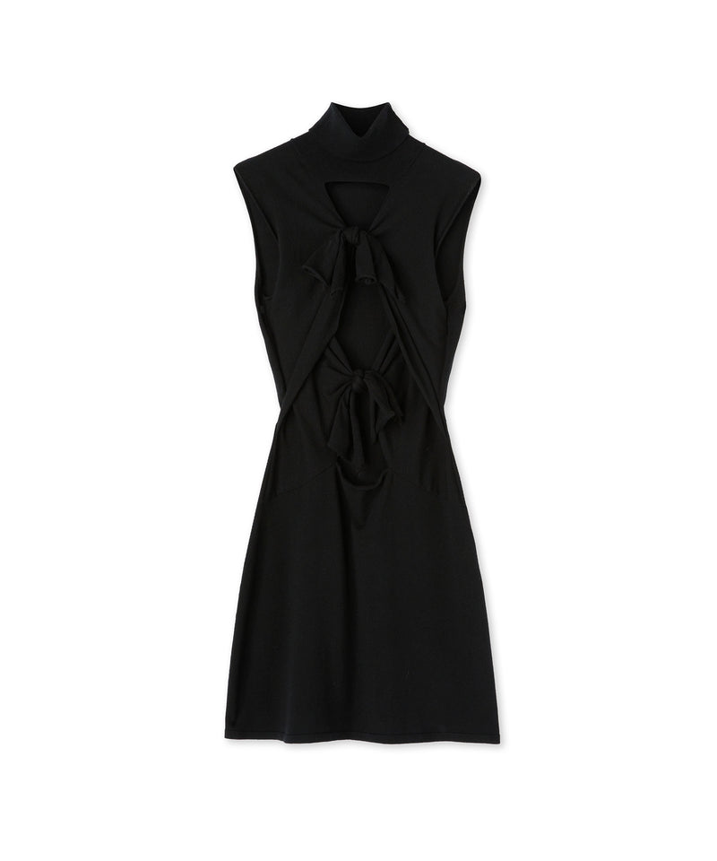 Mini dress in "Textured Crepe Cady" BLACK Women 