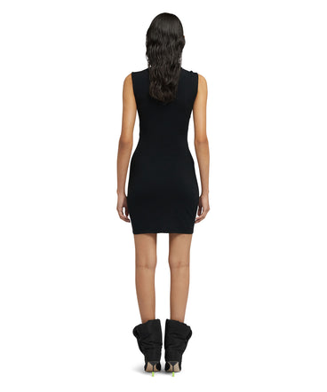 Mini dress in "Textured Crepe Cady"