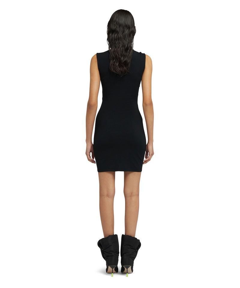 Mini dress in "Textured Crepe Cady" BLACK Women 