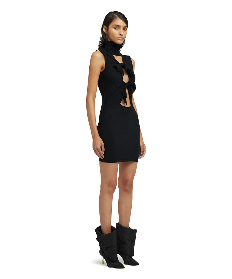 Mini dress in "Textured Crepe Cady" BLACK Women 